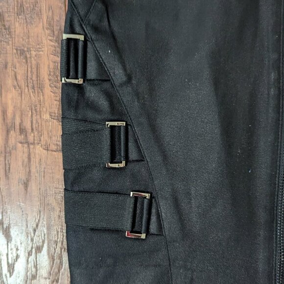 Rock & Republic Rosalie Bandage Buckle Skirt Cynical Black 0 - Picture 6 of 11